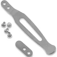 Hinderer Pocket Clip & Filler Tab set Titanium Working Finish