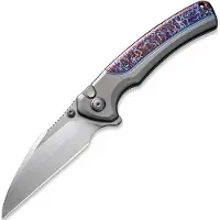 We Knife Ziffius, Gray/Flamed Titanium, Satin