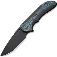 We Knife Equivik, Black Ti/Arctic Storm Fat CF, Black SW