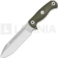 Kizer Cutlery Drop Bear Fix 7, 1103A1, Stonewashed AEB-L, Green Micarta survival knife, Azo design