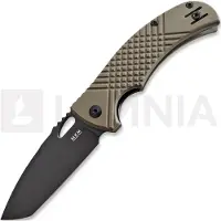 MKM Knives Ciras - Black Top Shield - G10 foldekniv, olivengrønn