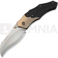 We Knife Orc Boss foldekniv, Champagne Ti/Twill CF, Stonewashed