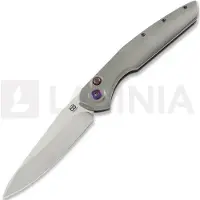 Olamic cutlery Aura Auto foldekniv, Zirblast Titanium with Timascus Clip