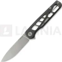 Tactile Knife Rockwall Flipper V2 Skeletonized - Stonewash - Titanium foldekniv, sort