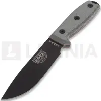 ESEE Model 4, black/black, brown plastic sheath