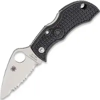 Spyderco Manbug, Black, Lightweight, Leaf, SpyderEdge