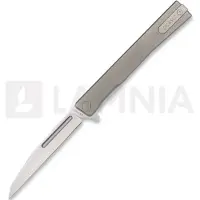 Ocaso Solstice Wharncliffe Satin foldekniv, Gray Titanium