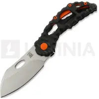 Olamic cutlery Busker M390 Largo foldekniv, Volcanic Carving & Funky Holes