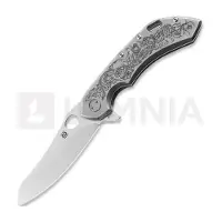 Olamic cutlery Custom Wayfarer 247 Mouflon foldekniv, Hand Engraved, Satin