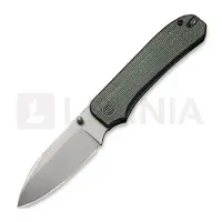 We Knife Big Banter Green Canvas Micarta foldekniv