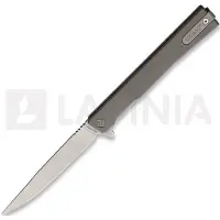 Ocaso Solstice Straight Satin foldekniv, Gray Titanium