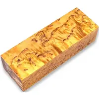 Brisa Stabilized Curly Birch, gold bar