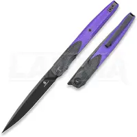 Bestechman Lanza - PVD - G10 foldekniv, sort, violet