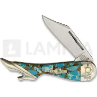 Rough Ryder Leg Knife Amber Turquoise