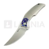 Reate Velocity foldekniv, Bead Blast Titanium/Zircuti, Hand Satin