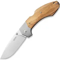 MKM Knives Hero - Satin - Olive Wood foldekniv