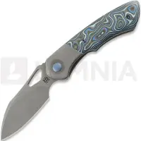 Olamic cutlery WhipperSnapper BL foldekniv, Blue Swirl Carbon Fiber