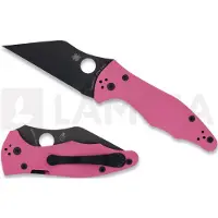 Spyderco Yojimbo 2 Pink G10 CPM S30V Black Blade SPRINT RUN foldekniv