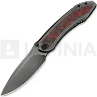 We Knife Winsome, Polished Gray Ti/Lava Flow Fat CF, Polished