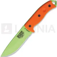 ESEE Model 5 overlevelseskniv, venom green/orange G10, black kydex sheath