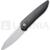 We Knife Black Void Opus foldekniv, black ti with CF inlay