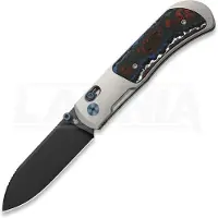 Kizer Cutlery Tycho M390 Drop Point foldekniv, Gray Ti & Fat Carbon, Black DLC