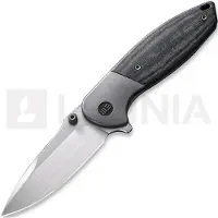 We Knife Nitro Mini, Gray Titanium, Black Micarta Inlay