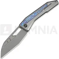 We Knife Inceptus foldekniv, Gray & Flamed Ti, Stonewash