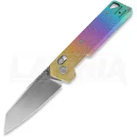 Vosteed Parallel - Stonewash - Titanium foldekniv, Iridescent Crackle
