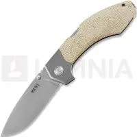 MKM Knives Hero - Stonewashed - Canvas Micarta foldekniv, natural