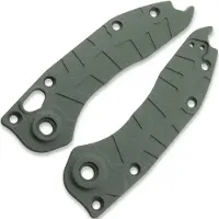 Lex Custom International Microtech Auto Stitch Ti Scales - Cerakote Charcoal Green handle scales