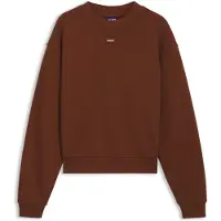 HUGO Sweatshirt i bomuldsfrotté med logomærke