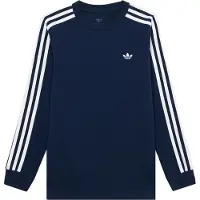 Adidas Originals Shirts '3 STRIPE' indigo / hvid