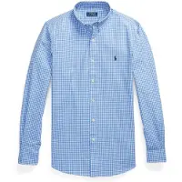 Ralph Lauren Polo Ralph Laurentil mænd. 710928254004 Slim fit blå poplinskjorte med stretch poplin (3XL), Casual, Bomuld, Klassisk, Lange ærmer