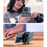 Hurtel Teleskopisk selfie-stang med stativ og Bluetooth 5.2-fjernbetjening, 1,3 m - Sort