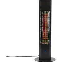 NSH Nordic Terrassevarmer 1800W gulvmodel, remote, soft touch, HORTUS, sort (211-413)