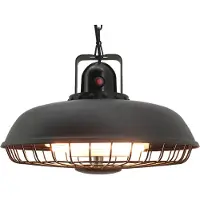 NSH Nordic Terrassevarmer 600/1200/1800W lofthængt, remote, soft touch HORTUS, sort (211-312)