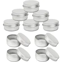 Torribaly PACK of 25 - 15ml Aluminium Tin Large Make Candle Pots Capacity Empty Cosmetic/Candle/Spice Pots/Hair Product/Sweet Tin Jar