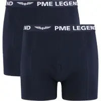 PME Legend boxershorts 2-pak ensfarvet mørkeblå Blå Mørkeblå måle