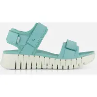 Ecco Damesko Gruuv Sol nubuck ankelrem sandaler Aquatic