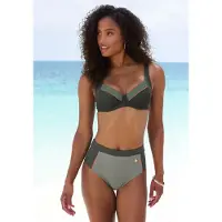 LASCANA Bikinioverdel 'Yuna' oliven / orange
