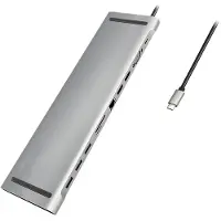 Logilink UA0373, Ledningsført, USB 3.2 Gen 1 (3.1 Gen 1) Type-C, 100 W, 3,5 mm, 10,100,1000 Mbit/s, Aluminium