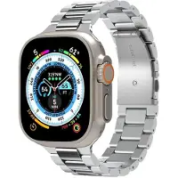Spigen AMP06356, Band, SmartWatch, Sølv, Apple, Apple Watch Ultra 1 / 2 (49mm) Apple Watch Series 9 / 8 / 7 (45mm) Apple Watch Series SE 2 / SE /..., Rustfrit stål