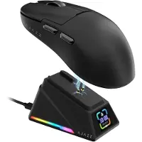 Ajazz AJ159 APEX trådløs gamingmus 42000 DPI / gamer-mus / mus med 8000 Hz og ladestation – Sort