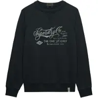 Superdry Superdrytil mænd. M2014474A Merchant Vintage Print navy sweatshirt (S), Casual, Bomuld, Blå