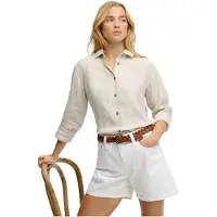 Superdry Superdrytil kvinder. W7110491A Shorts Mid Rise hvid (26), Casual, Bomuld