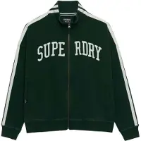 Superdry Superdrytil kvinder. W2012615A ESS Loose joggingjakke, grøn (L), Casual, Bomuld