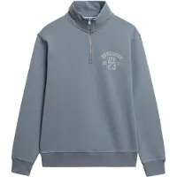 Superdry Superdrytil mænd. M2014089A Sweatshirt Athletic Ess Half Zip blå (M), Casual, Polyester