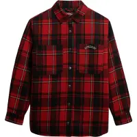 Superdry Superdrytil kvinder. W4010496A Ternet skjorte Check Lined rød (XS), Casual, Polyester, Lange ærmer