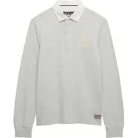Superdry Superdrytil mænd. M6010916A Vintage Athletic Rugby grå polo shirt (L), Casual, Bomuld, Lange ærmer